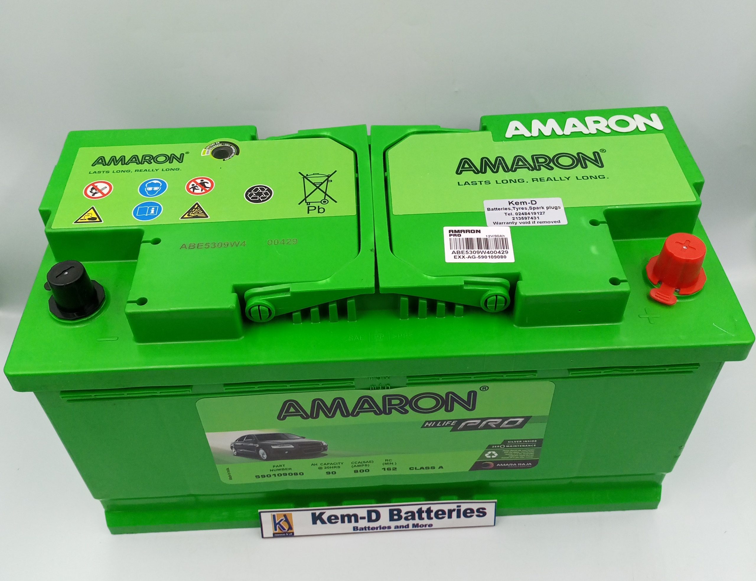 17 Plates Amaron Battery 12V 88Ah - Image 3