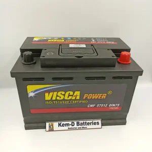 15 Plates Visca Battery 12V 75Ah